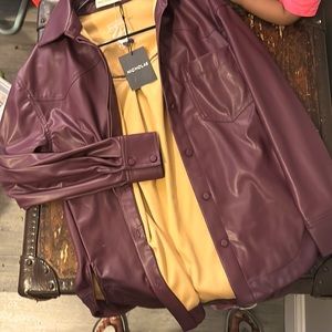 Nicholas Aretha Shacket Vegan Leather